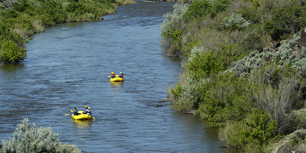 Two rafts on the Rio Grande