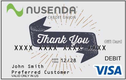Nusenda Thank You Gift Card