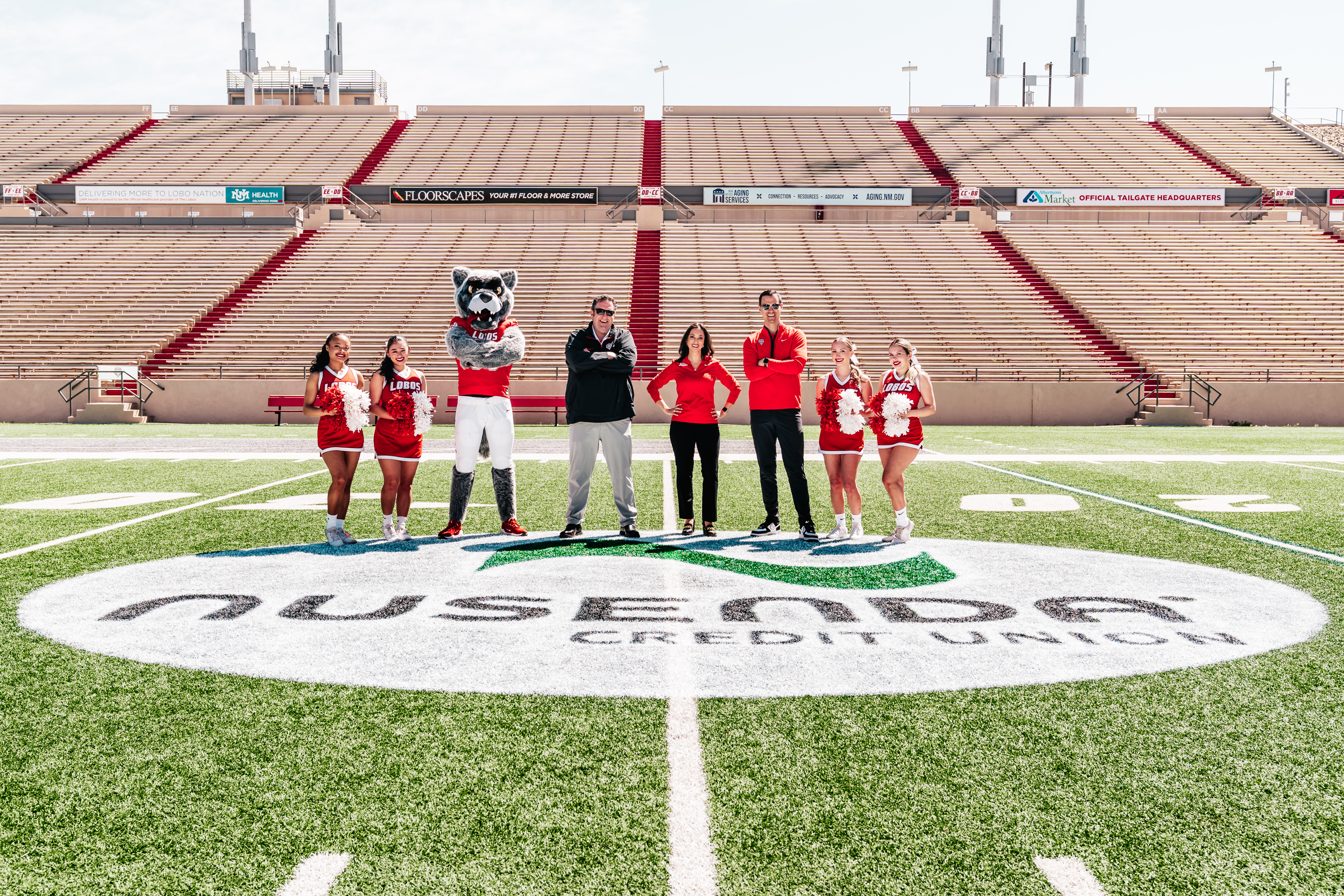 Nusenda Credit Union Logo on University Stadium