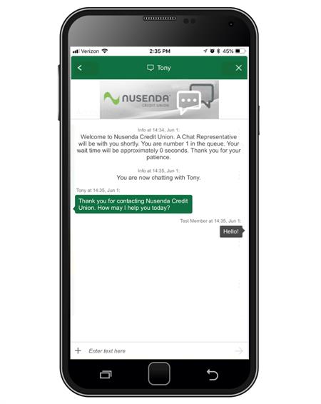 Secure Chat | Online Banking Services | Nusenda Credit Union